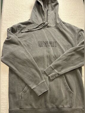 Taylor Swift Eras Tour Charcoal Hoodie 9 Photo Back Graphic